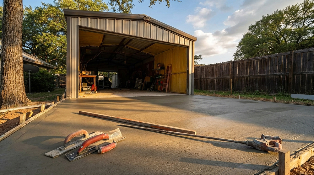 Concrete slabs, flatwork, and driveway work