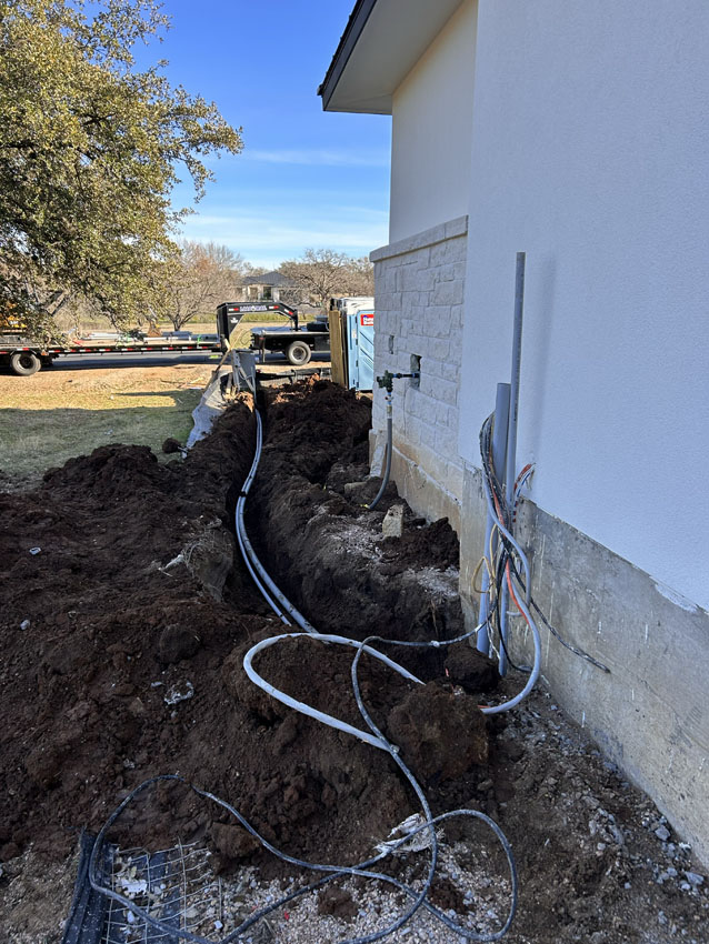 Underground utility excavation and backfill project